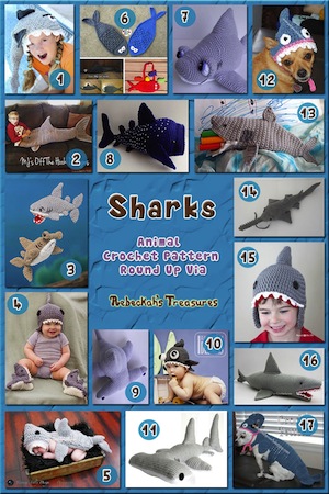 #7 – Sharks | Animal Crochet Pattern Round Up from 2015
