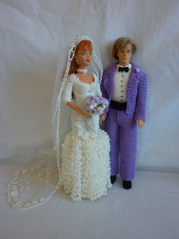 Crochet Barbie Bride & Crochet Ken Groom