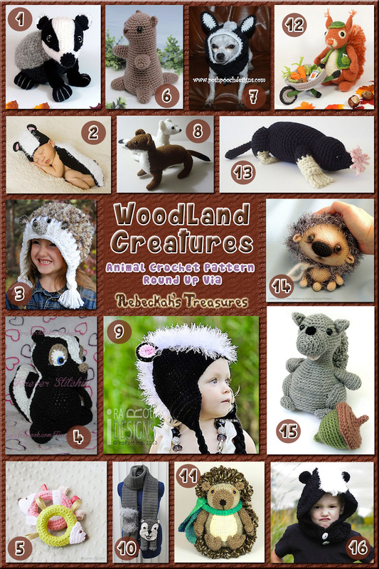 Woodland Creatures | Animal Crochet Pattern Round Up via @beckastreasures