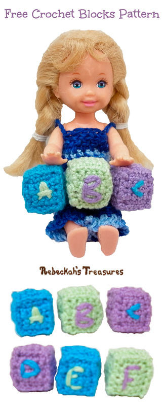 Crochet Kelly's Mini Baby Blocks with this Toys for Toys Pattern!
