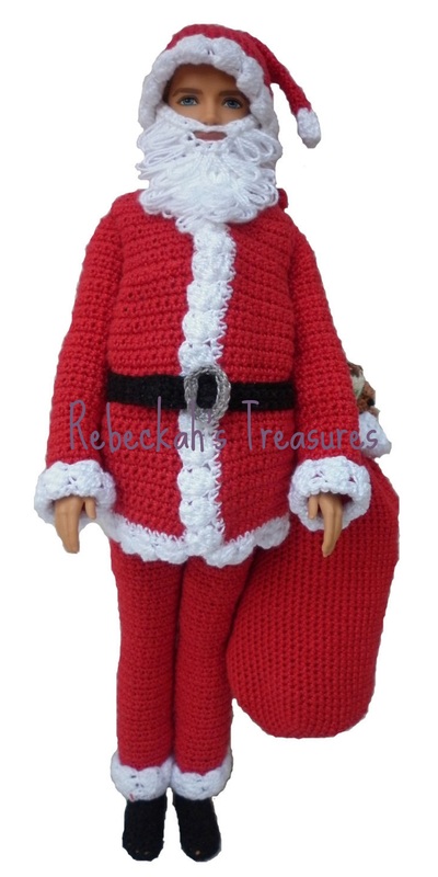 Crochet Santa Ken Claus by Rebeckah's Treasures