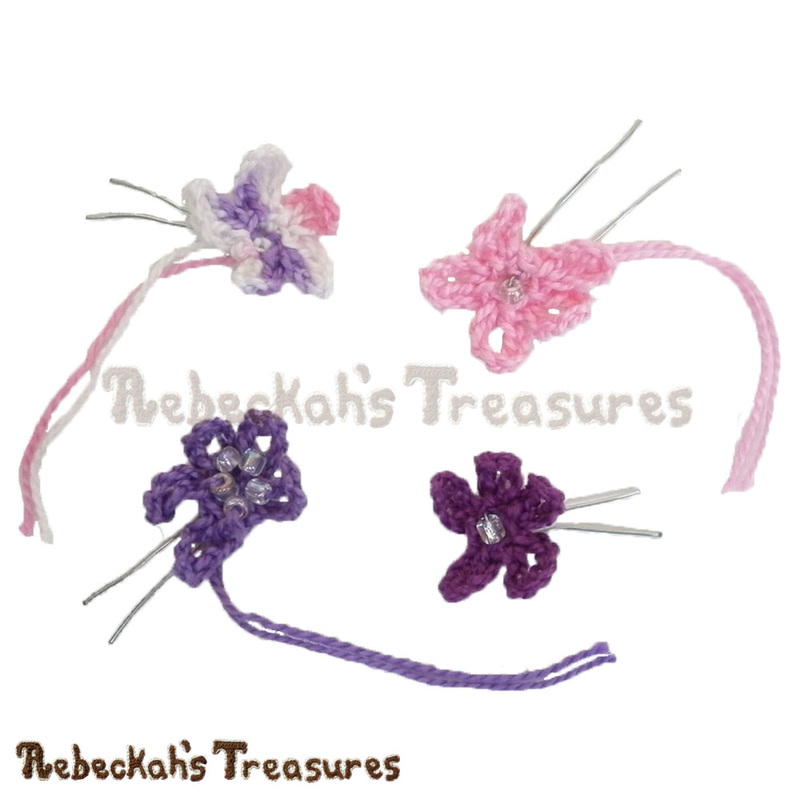 4 Stylish Sea Flower Hair Picks for fashion dolls! | crochet patterns via @beckastreasures | #hair #Barbie #crochet #seaflower
