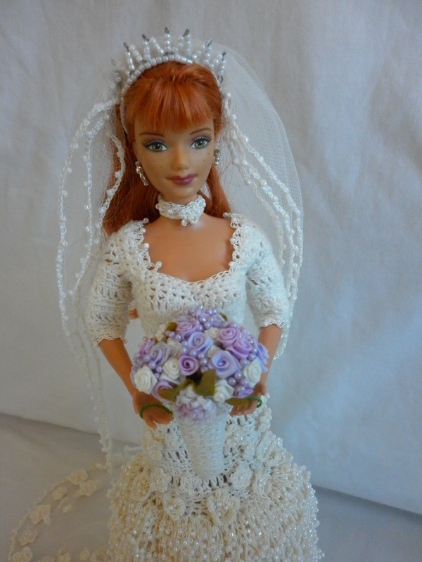 Crochet Barbie Bride Wedding Dress
