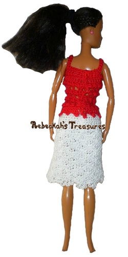 Crochet Barbie Top & Skirt Free Patterns