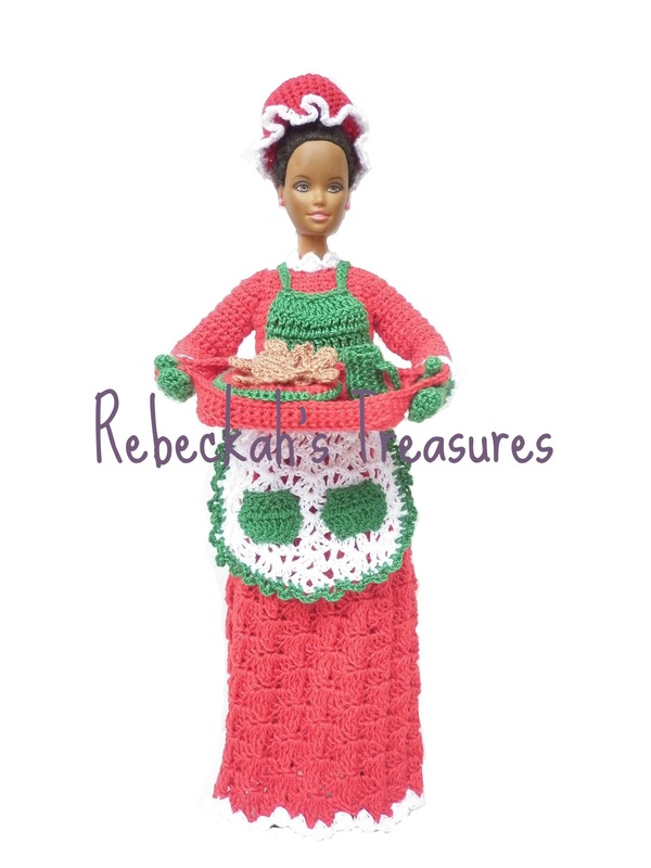 Crochet Mrs. Barbie Claus by Rebeckah's Treasures