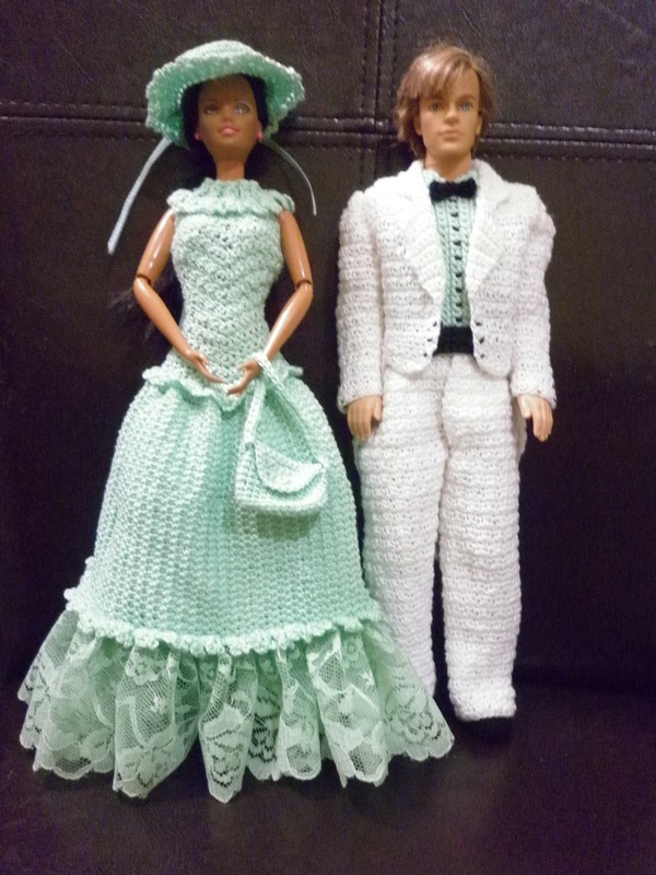 Crochet Barbie Dress and Crochet Ken Tuxedo
