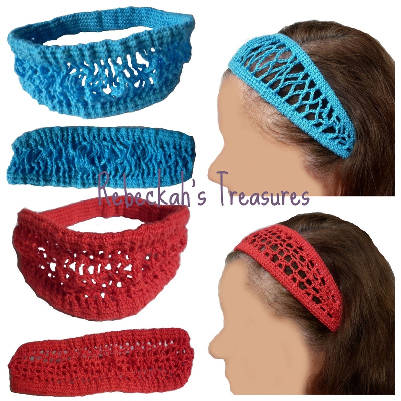 Crochet Headbands by Rebeckah's Treasures