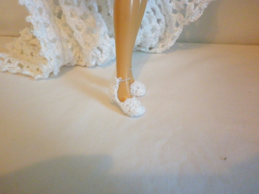 Crochet Barbie Bride Shoes