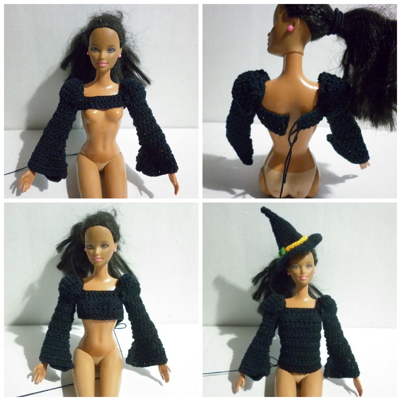 Crochet Barbie Witch Dress WIP