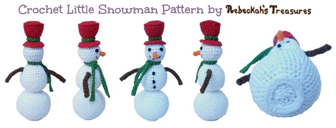 Crochet Little Snowman Free Pattern