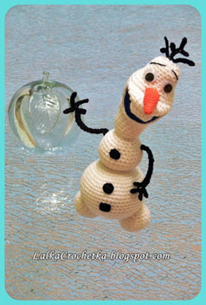 Snowman Olaf | Bałwanek Olaf by Lalka Crochet - Featured on @beckastreasures Saturday Link Party!