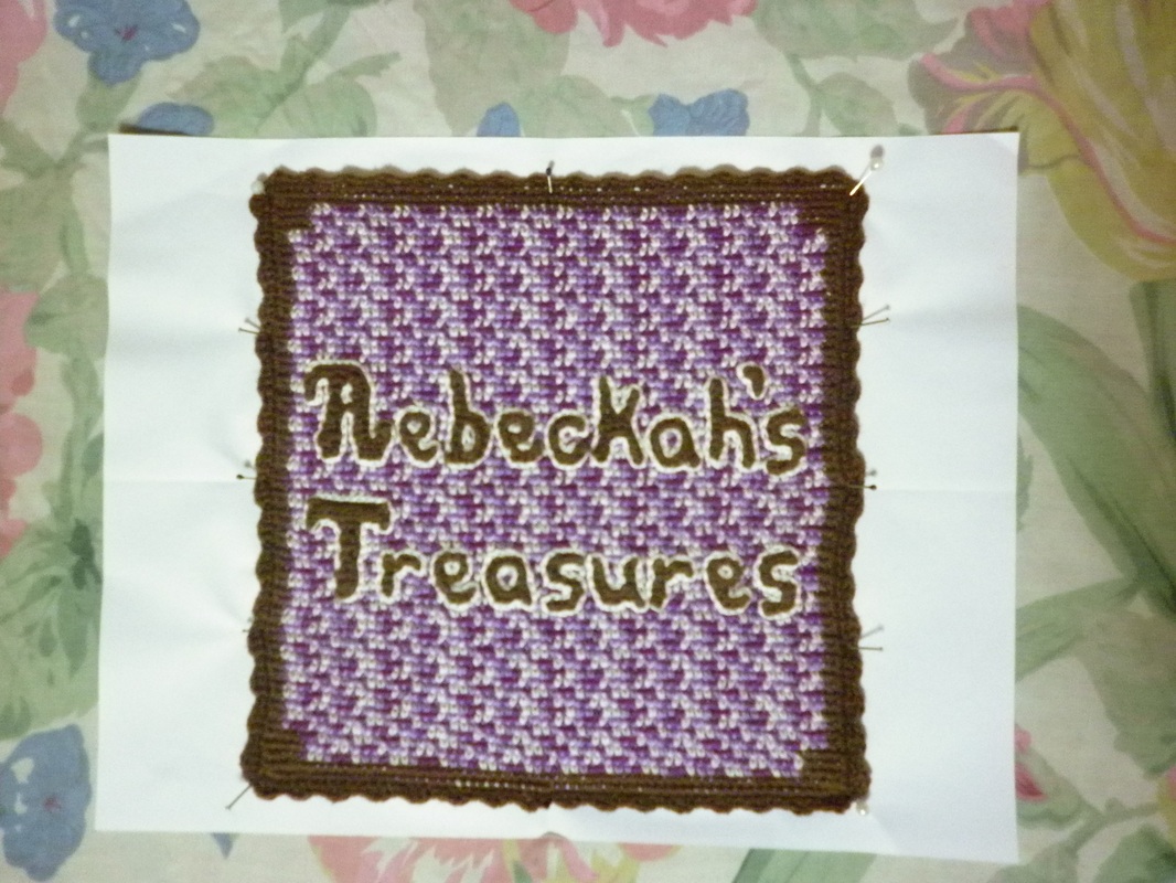 Crocheting Rebeckah's Treasures' Logo - Making it Square