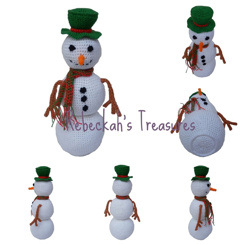 Crochet Snowman by Rebeckah's Treasures