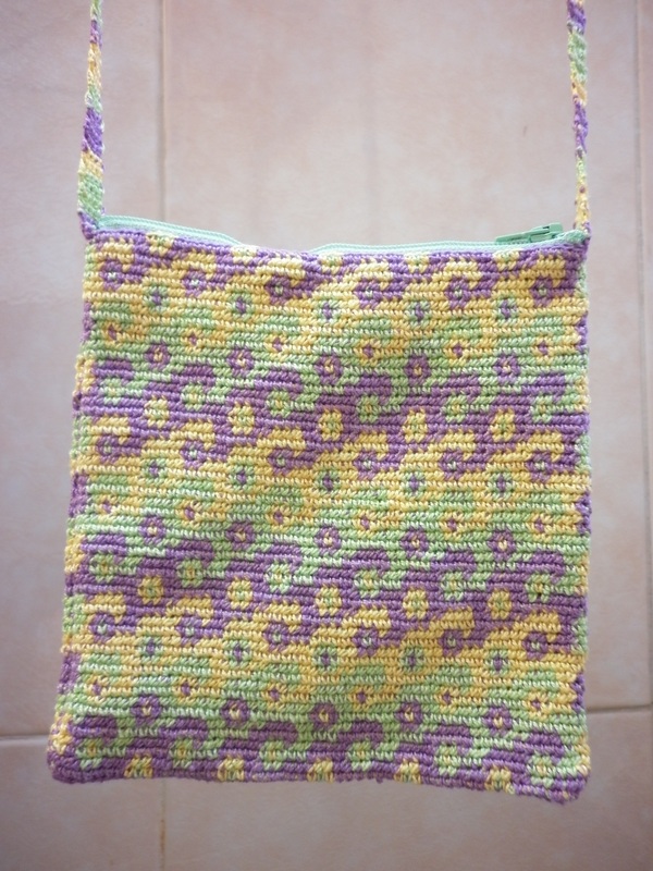 Tapestry Crochet Shoulder Bag Swirls