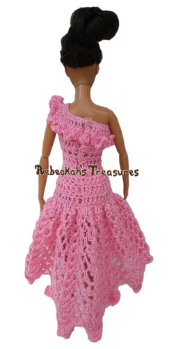 Isabel's Barbie Wedding ~ Barbie Bridesmaid Asymmetrical Neckline