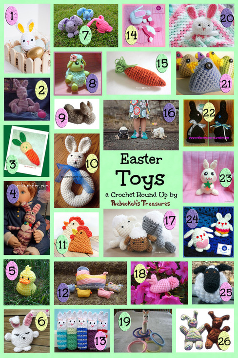 Easter Toys Crochet Pattern Round Up via @beckastreasures