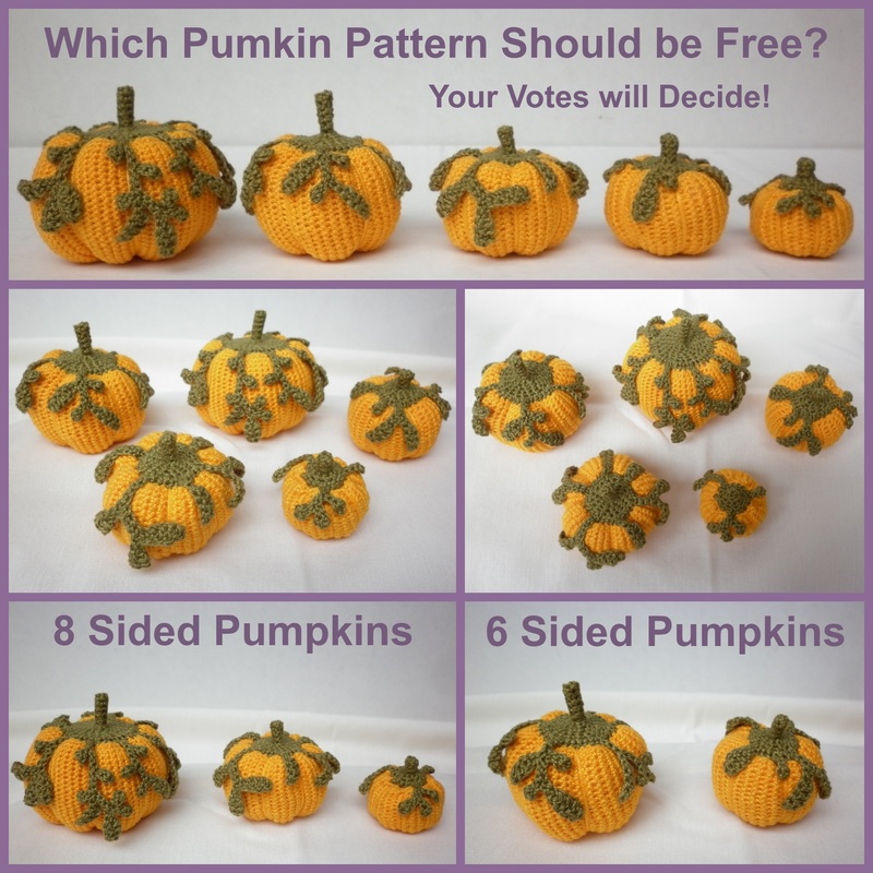 Which Crochet Pumpkin Pattern Should be Free?  Your Votes will Decide!