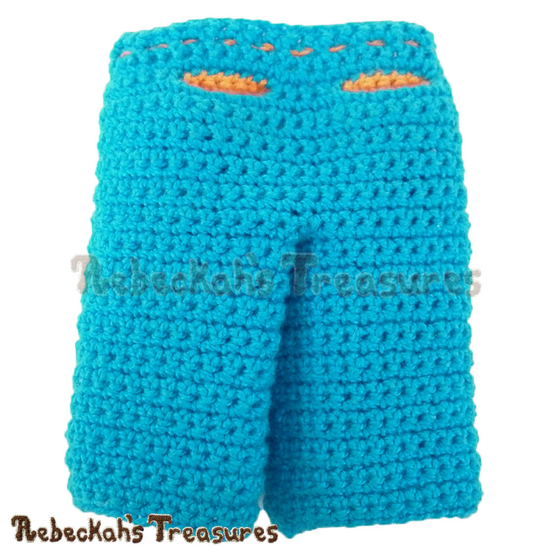 Surfer Dude Fashion Doll Beach Shorts | NEW crochet design via @beckastreasures | #ken #crochet