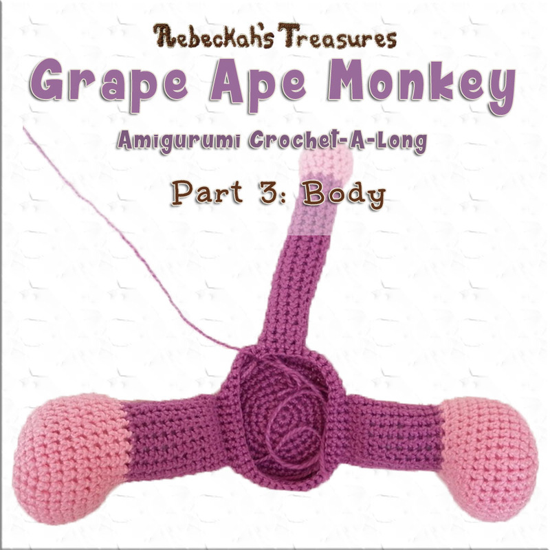 Amigurumi Grape Ape Monkey Cal - Part 3 via @beckastreasures / Let's start Grape Ape's body...