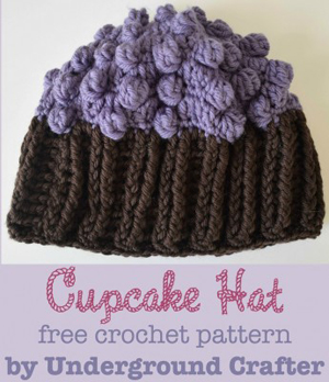 Cupcake Hat by Marie of Underground Crafter - Featured on @beckastreasures Saturday Link Party!