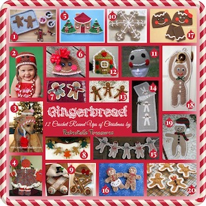 Gingerbread - 9 of 12 Crochet Round Ups of Christmas by Rebeckah's Treasures (@beckastreasures)