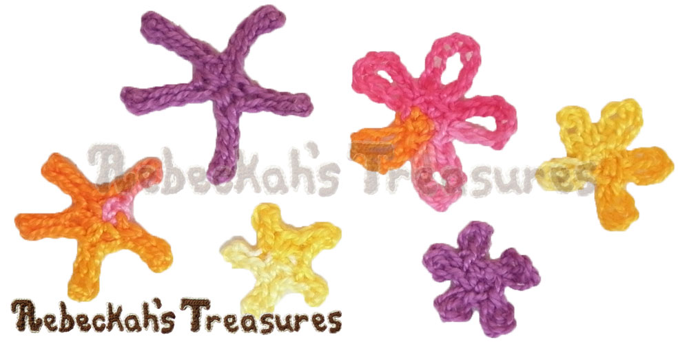 Starfish & Sea Flower Motifs – 3 Sizes Each | FREE crochet patterns via @beckastreasures | Delightful appliqués for under the sea projects! #motif #crochet #starfish #seaflower