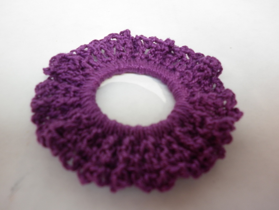 Commissioned Plum Purple Crochet Little Girl Scrunchies