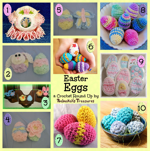 Easter Eggs Crochet Pattern Round Up via @beckastreasures