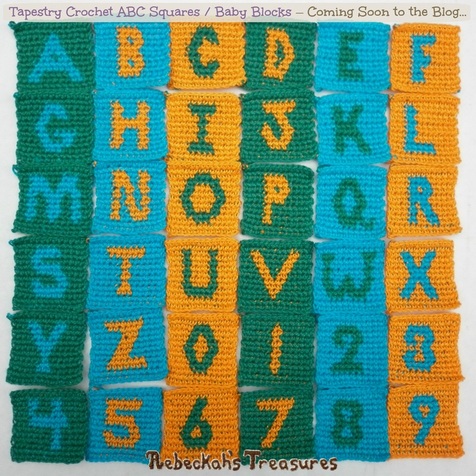 Tapestry Crochet ABC Squares – Coming soon via @beckastreasures