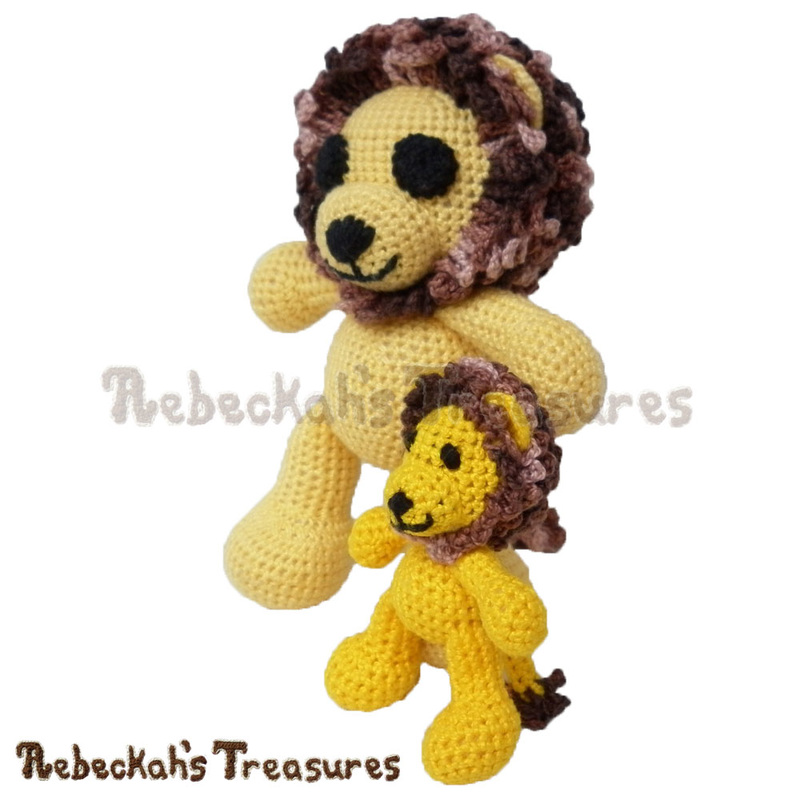 Abayomi and Little Bigfoot Lions - Free crochet patterns by @beckastreasures and @sharonojala
