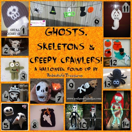 Ghosts, Skeletons and Creepy Crawlers Crochet Round Up