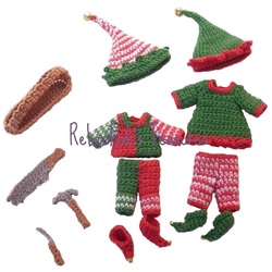 Crochet Elves Kelly and Tommy by Set Rebeckah's Treasures