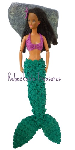 Crochet Barbie Mermaid by Rebeckah's Treasures