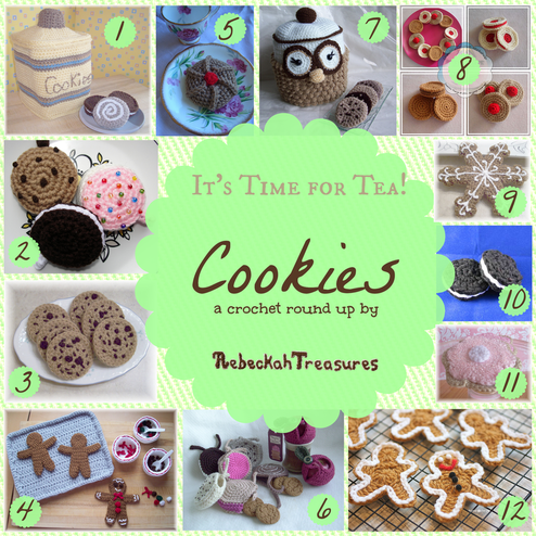 Cookies a Teatime Crochet Pattern Round Up by @beckastreasures