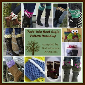 Fall into Boot Cuffs Free & Paid pattern round-ups and a sizing guide for designers by Lisa from Kaleidoscope Art&Gifts - Featured on @beckastreasures Saturday Link Party!