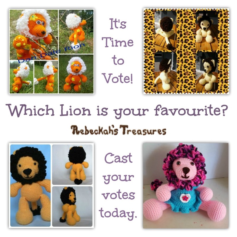 Vote for Your Favourite Amigurumi Abayomi Lion on @beckastreasures!