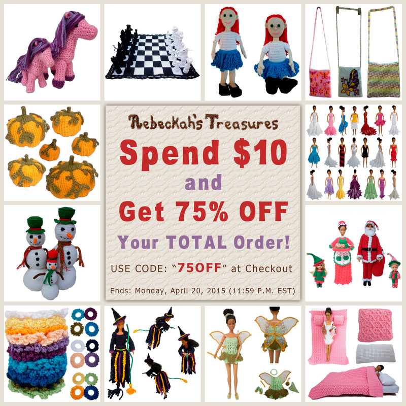 Spend $10 and Get 75% OFF Your TOTAL ORDER! *Ends: Monday, April 20, 2015 (11:59 P.M. EST)