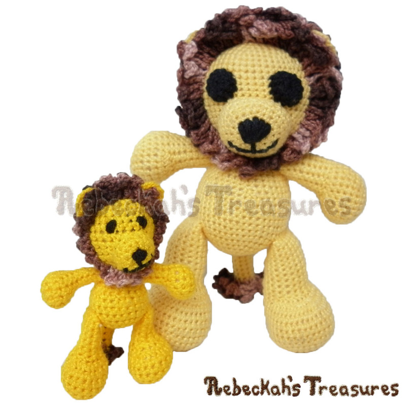 Abayomi and Little Bigfoot Lions - Free crochet patterns by @beckastreasures and @sharonojala
