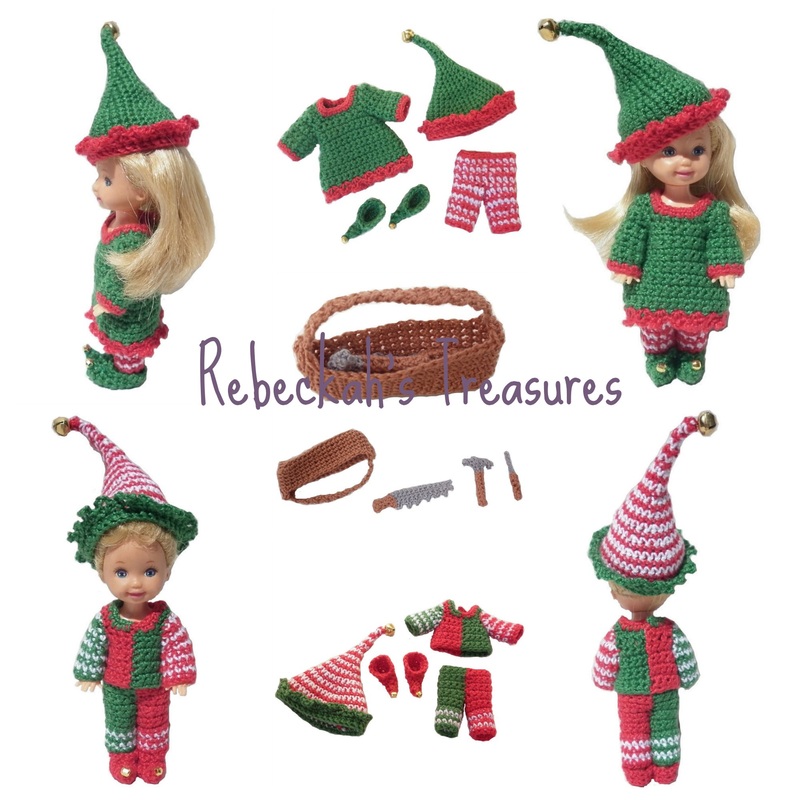 Crochet Elves Kelly and Tommy by Rebeckah's Treasures