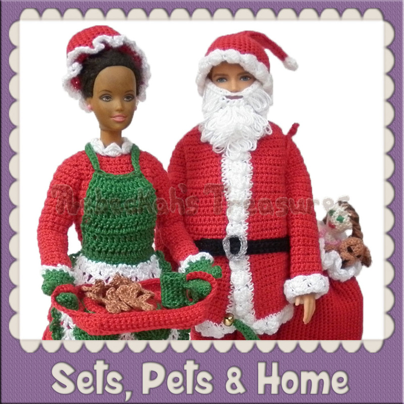 Sets, Pets & Home – Fashion Doll Crochet Patterns by @beckastreasures