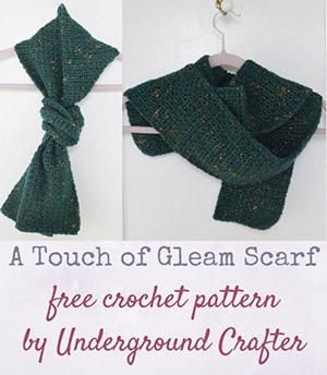 A Touch of Gleam Scarf | Featured at Saturday Link Party #67 via @beckastreasures with @ucrafter | Join the latest parties here: https://goo.gl/uUHihU #crochet