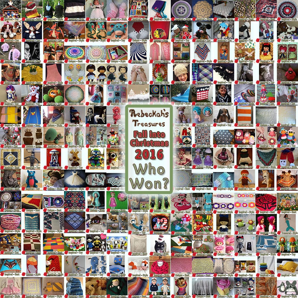 Who WON the BONUS Prizes? Find out who via @beckastreasures | Fall into Christmas Crochet Contest 2016 (October 30th - December 21st)