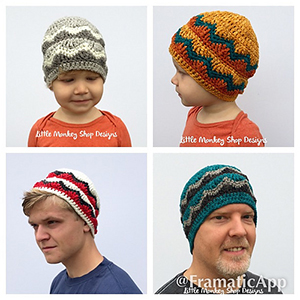 Alpine Hat in 7 Sizes - Crochet Pattern by @LtMonkeyShop | Featured at Little Monkeys Design - Sponsor Spotlight Round Up via @beckastreasures | #fallintochristmas2016 #crochetcontest #spotlight #crochet #roundup