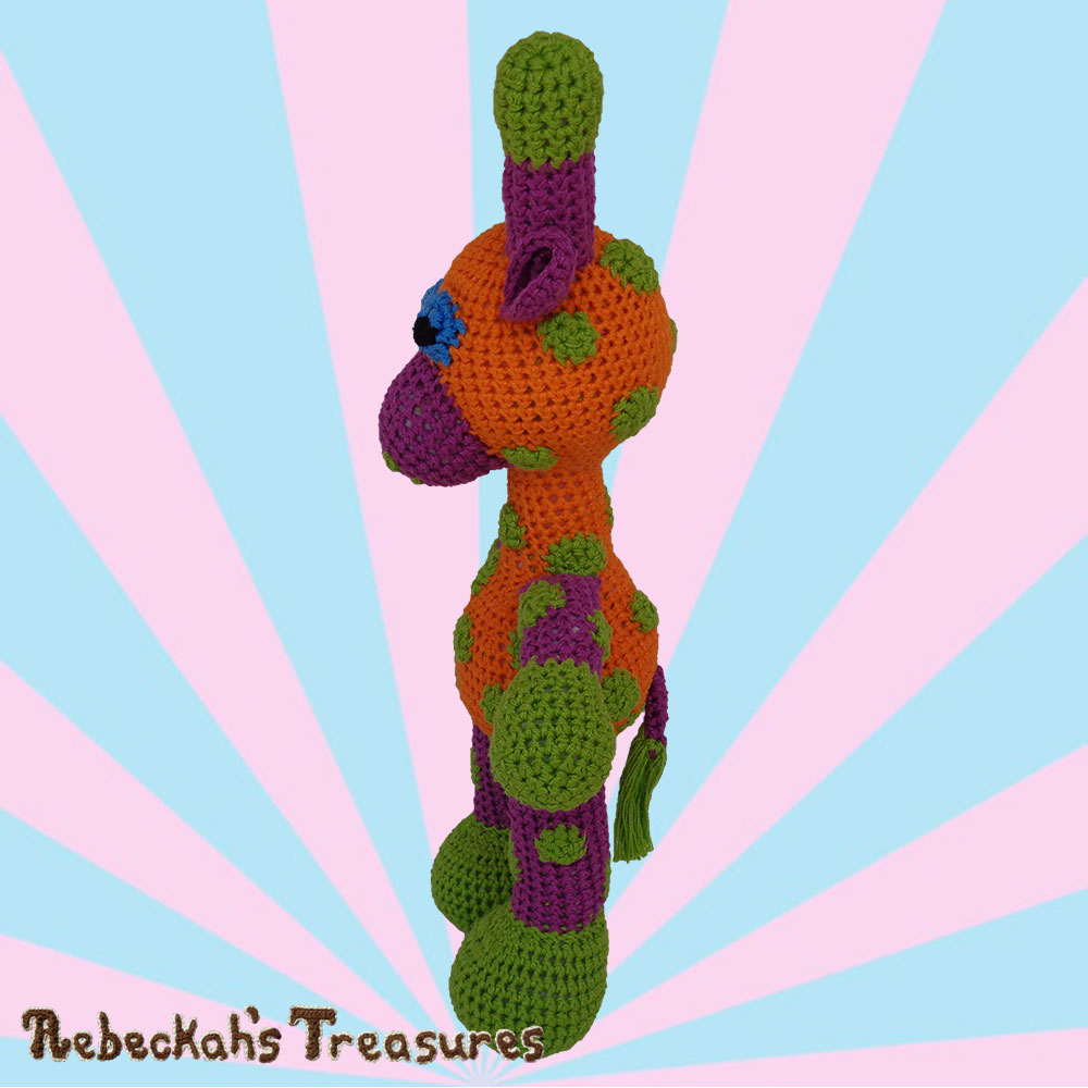 A Side Look At April Giraffe! | #Otis #Giraffe - #Amigurumi Crochet-A-Long by @beckastreasures | #OtisGiraffeCAL Part 4: BODY - Watch the #Video #Tutorial AND #Download the crochet pattern for this part of the #CAL in #English #Dansk #Nederlands #Deutsche #עִברִית #Español & #Svenska! | #crochet #pattern #April #YouTube