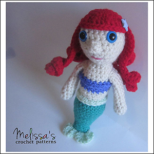 My Little Mermaid - Crochet Pattern by @melissaspattrns | Featured at Melissa's Crochet Patterns - Sponsor Spotlight Round Up via @beckastreasures | #fallintochristmas2016 #crochetcontest #spotlight #crochet #roundup