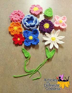 ​Springtime Flower Assortment - Free Crochet Pattern by @ArtofaDG | Featured at Articles of a Domestic Goddess - Sponsor Spotlight Round Up via @beckastreasures | #fallintochristmas2016 #crochetcontest #spotlight #crochet #roundup