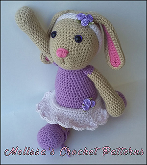 Blossom the Ballerina Bunny - Crochet Pattern by @melissaspattrns | Featured at Melissa's Crochet Patterns - Sponsor Spotlight Round Up via @beckastreasures | #fallintochristmas2016 #crochetcontest #spotlight #crochet #roundup