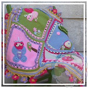 My Garden Bug Blanket - Crochet Pattern by @CCWJoanita | Featured at Creative Crochet Workshop - Sponsor Spotlight Round Up via @beckastreasures | #fallintochristmas2016 #crochetcontest #spotlight #crochet #roundup