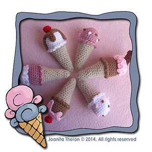 Ice Cream Treats - Free Crochet Pattern by @CCWJoanita | Featured at Creative Crochet Workshop - Sponsor Spotlight Round Up via @beckastreasures | #fallintochristmas2016 #crochetcontest #spotlight #crochet #roundup