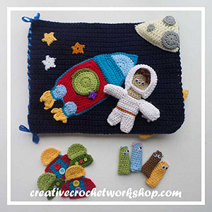 My Out in Space Playbook - Crochet Pattern by @CCWJoanita | Featured at Creative Crochet Workshop - Sponsor Spotlight Round Up via @beckastreasures | #fallintochristmas2016 #crochetcontest #spotlight #crochet #roundup